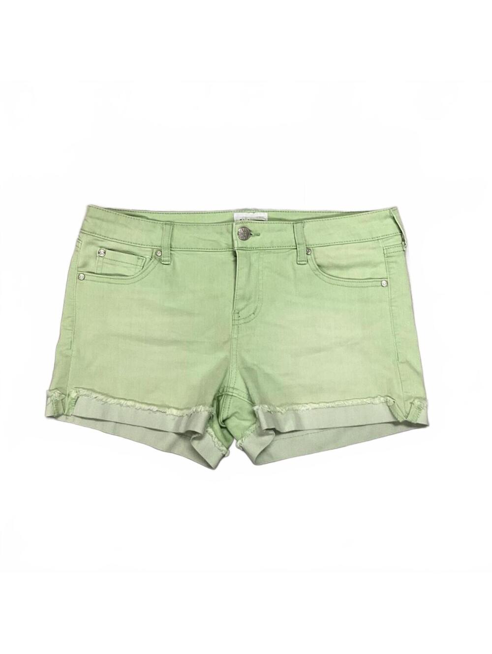 Celebrity Pink Lime Green Denim Shorts 9 - Picture 1 of 4